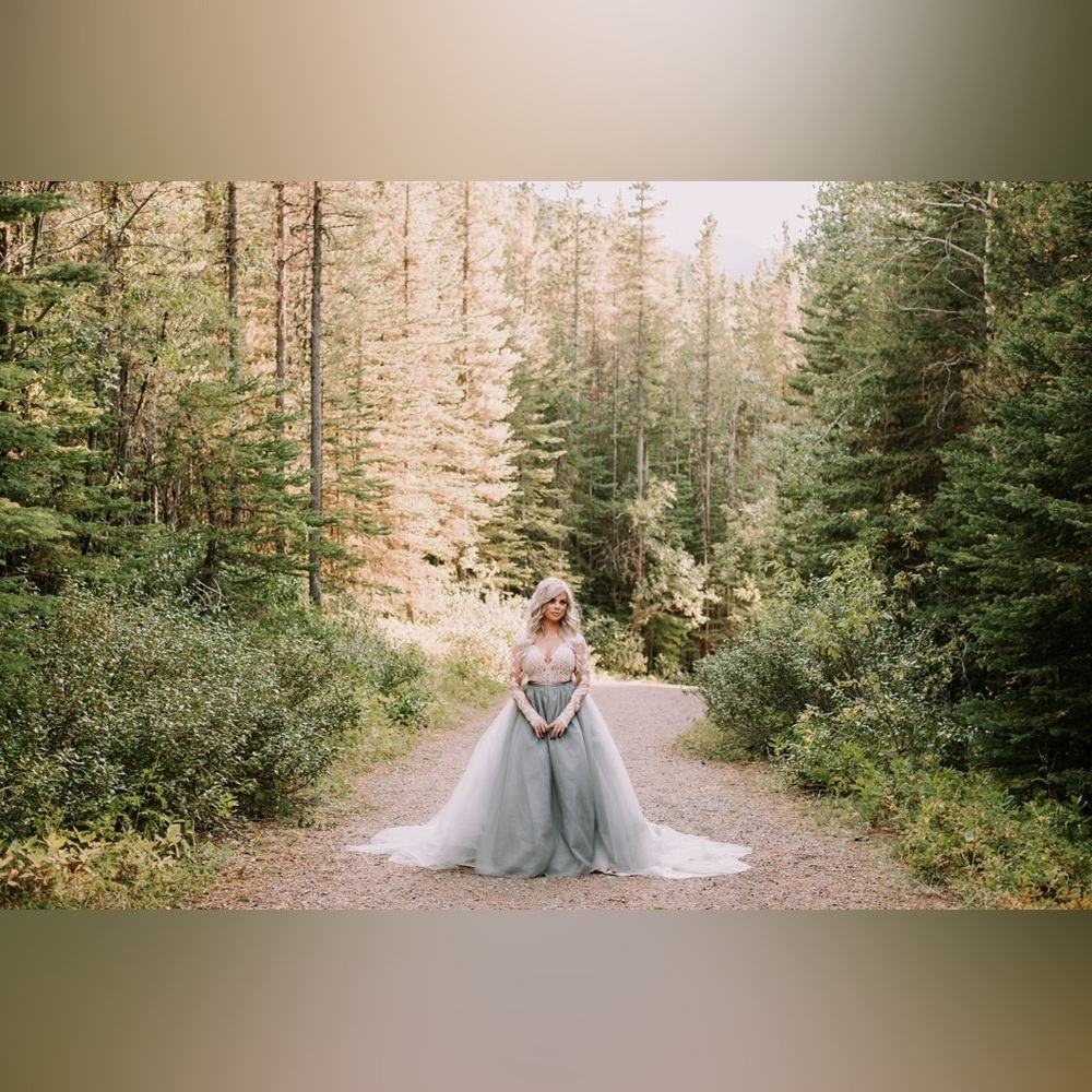 Gorgeous Smoke Grey Ballroom Full Tulle Skirt Maxi Size Small​​